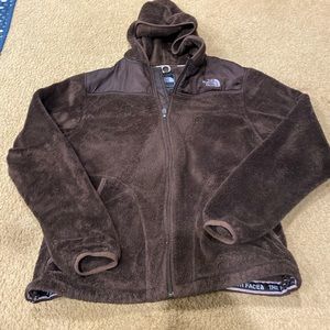 North Face hoodie fleece jacket woman’s size large
